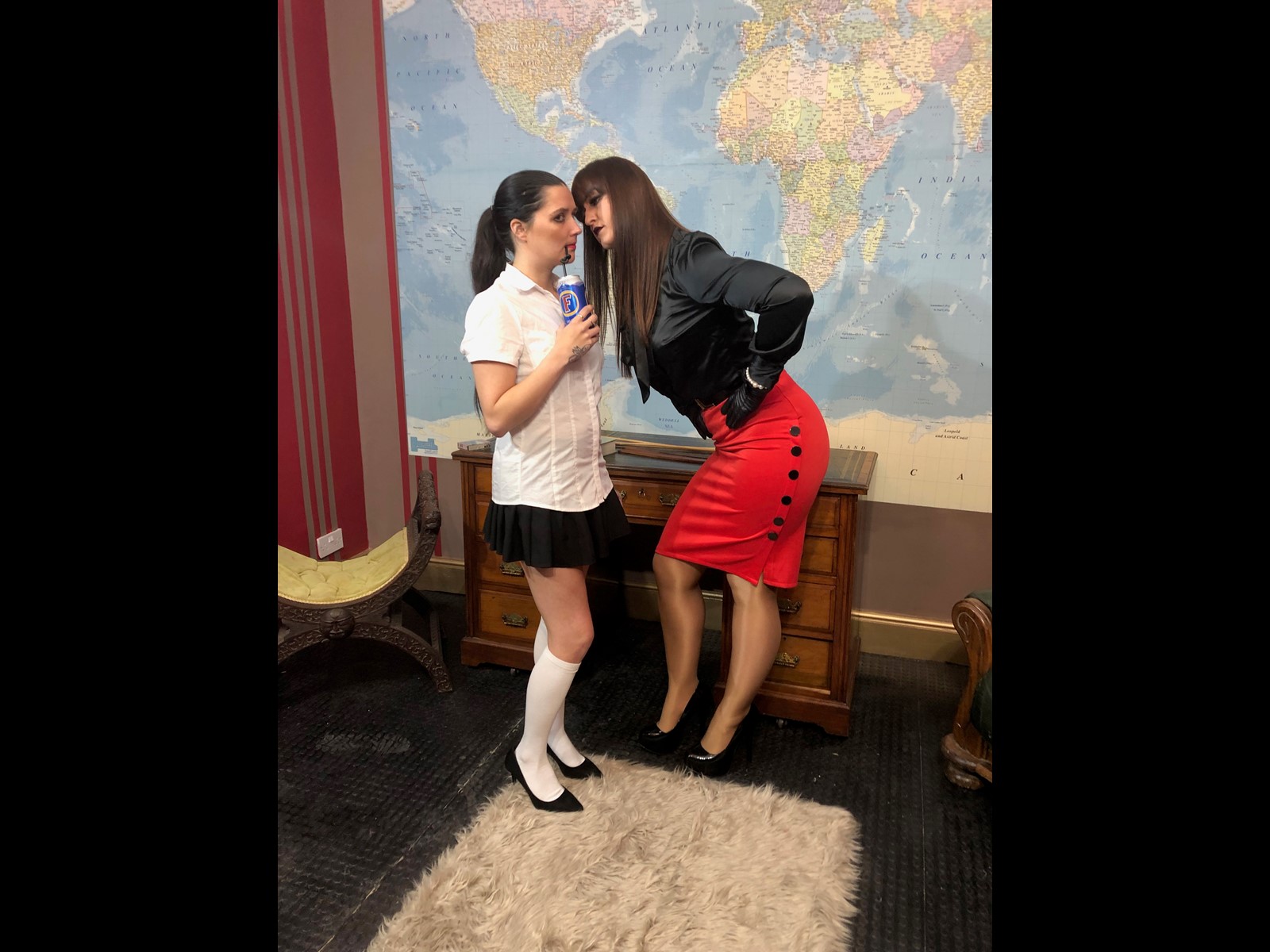 Beer Drinking Schoolgirl Punished by Derbyshire Mistress Schoolroom Celestial Studios